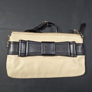 Elegant Black and Cream Clutch Bag